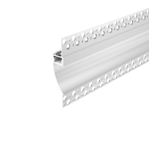 Asymmetrical Recessed trim-less Aluminum LED Profile w/diffused cover and flange for continuous runs